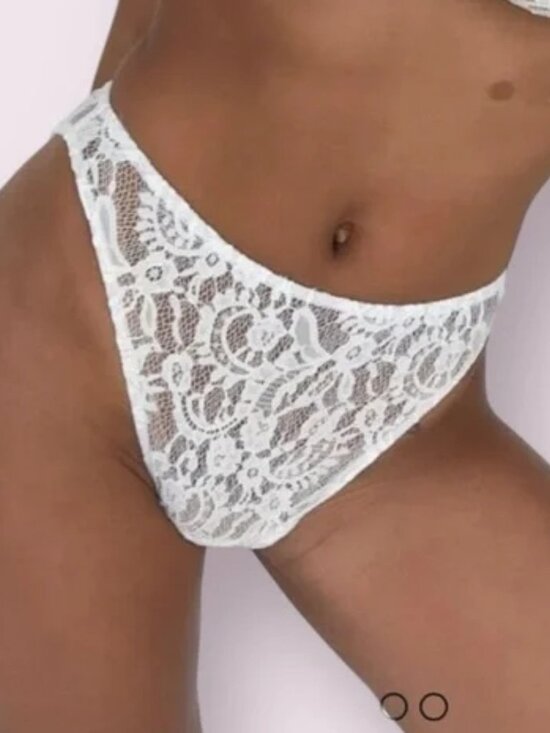 Rumored Other - RUMORED Smitten Brief Womens Size XS White Lace High Waist High Cut NWT